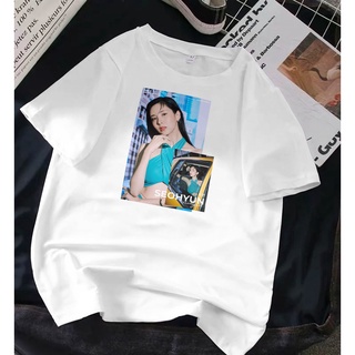 คอตต้อนคอกลมPretty Savage- เสื้อยืดโอเวอร์ไซซ์ พิมพ์ลาย Forever1 Seohyun PhotoS-5XL