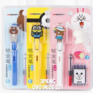 ปากกาหมึกซึม set พร้อมใช้งาน 1ด้าม+หลอดดูดหมึก+หมึกหลอด
