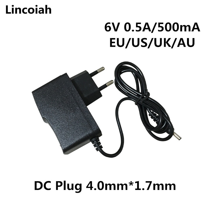 1pcs 6V 0.5A 500MA AC DC Power Supply Adapter Charger สําหรับ OMRON I-C10 M4-I M2 M3 M5-I M7 M10 M6 