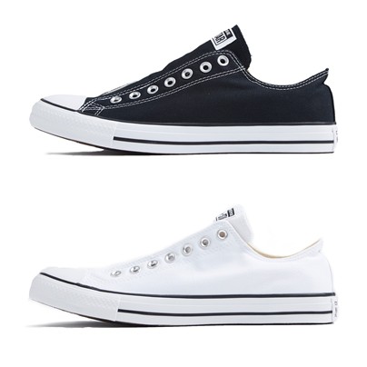 CONVERSEรองเท้าผ้าใบ ALL STAR SLIP WHITE/BLACK ลิขสิทธิ์แท้