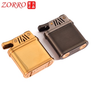 ✓◙Zorro 627 ไฟแช็กน้ำมันก๊าด push-type จุดระเบิด creative retro vintage บดล้อ bronze drawing ไฟแช็กขายส่ง