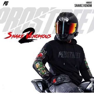 Prostreet SNAKE VENOMOUS V2 ใหม่ เสื้อแจ็กเก็ตกันหนาว มีฮู้ด สีดํา สําหรับผู้ชาย V2 V2