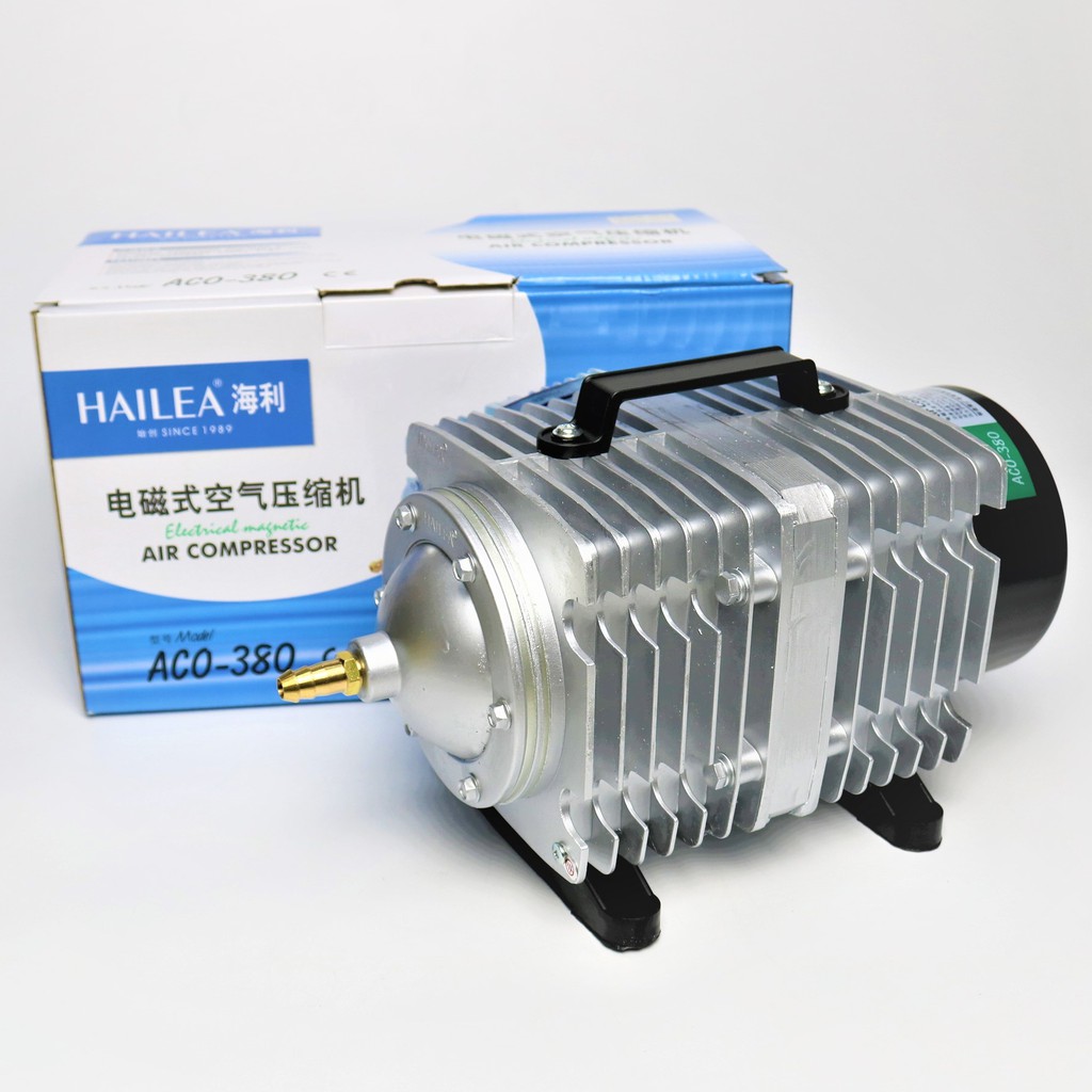 ปั๊มลมลูกสูบ HAILEA ACO-450 กำลังปั๊ม 420 l/min กำลังไฟ 450 w ปั๊มออกซิเจน ต่อได้หลายหัวทราย