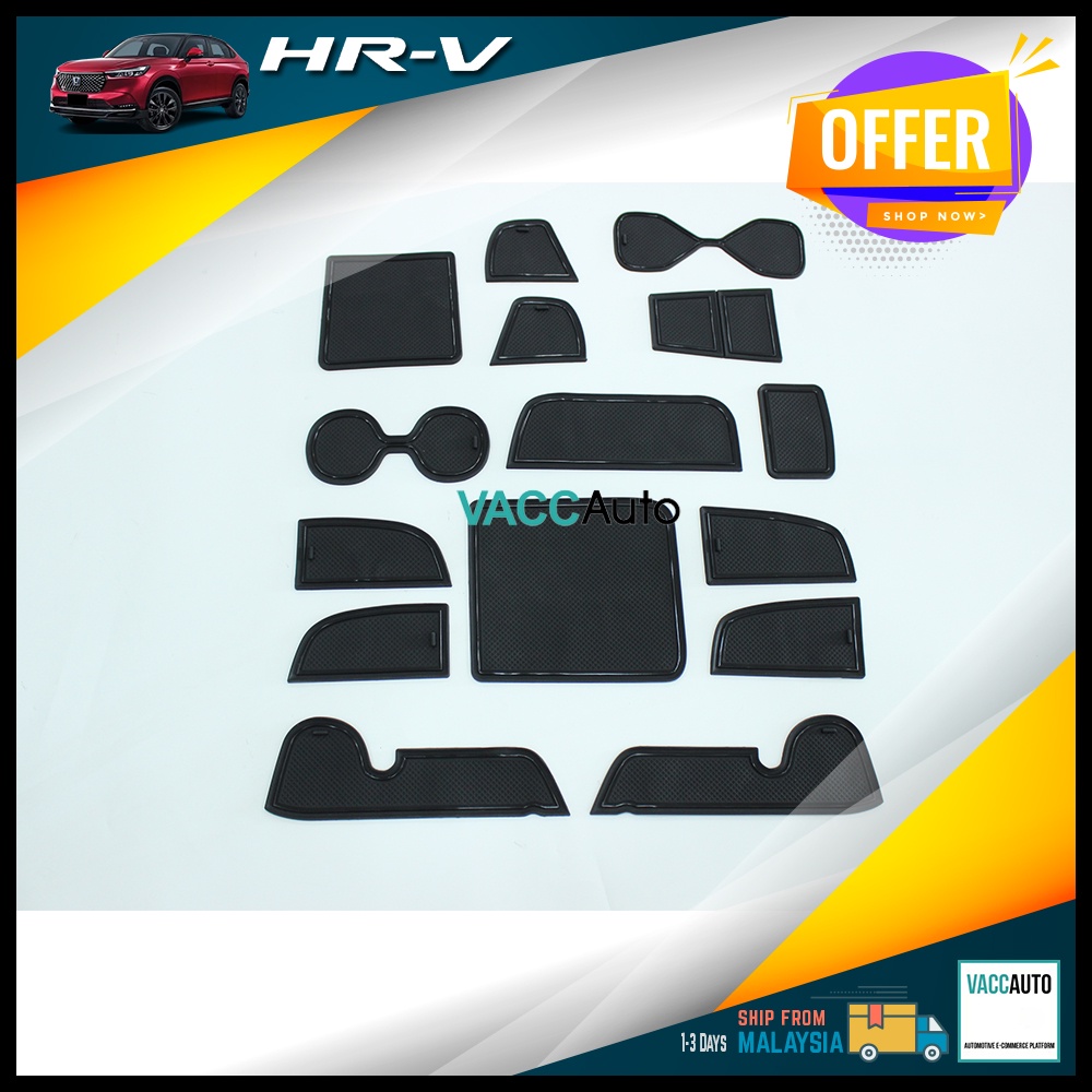 Honda HRV Anti Slip ยางภายใน Slot Mat Storage Tank Mat HRV / Vezel 2022-2025 Vac Auto รถอุปกรณ์เสริม