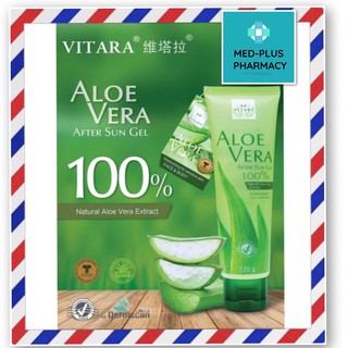 Vitara Aloe Vera After Sun Gel 100% ไวทาร่า อโลเวร่า ว่านหางจระเข้ 100% 120ml.