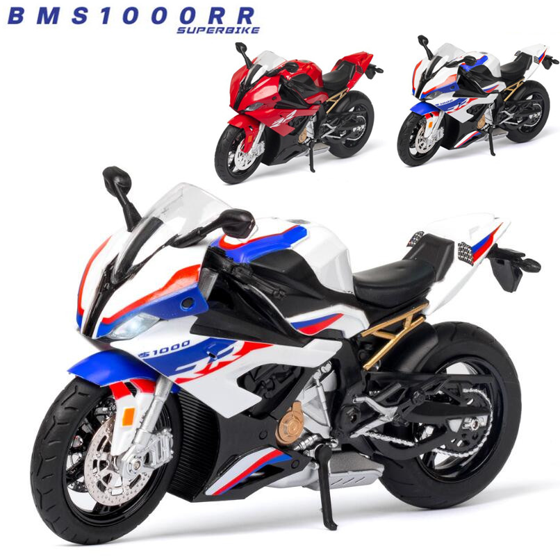 112 BMW S1000RR Motorcycle Alloy Model Diecast Vehicles Motorcycle