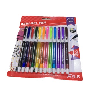 ปากกา Semi Gel Pen A-Plus 12 แท่ง #DYSEA