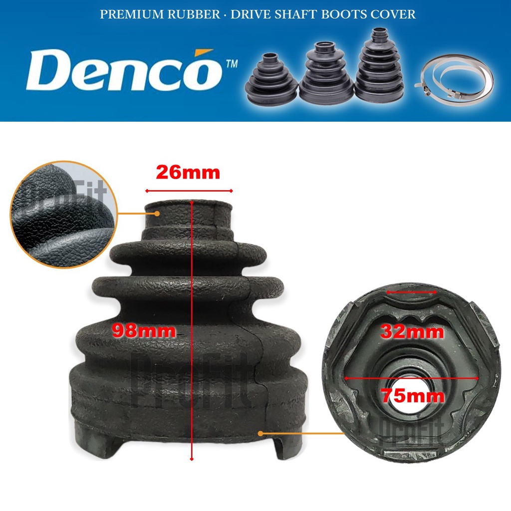 รับประกัน 1M / Toyota Alphard AGH30 / Toyota Vellfire AGH30 / 26mm - 75mm / Denco Drive Shaft Boot I