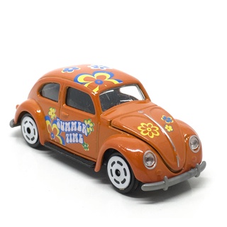 Majorette Volkswagen Beetle Vintage - Summer Time - Orange Color /Wheels VIN6SW /scale 1/64 (3 inches) no Package