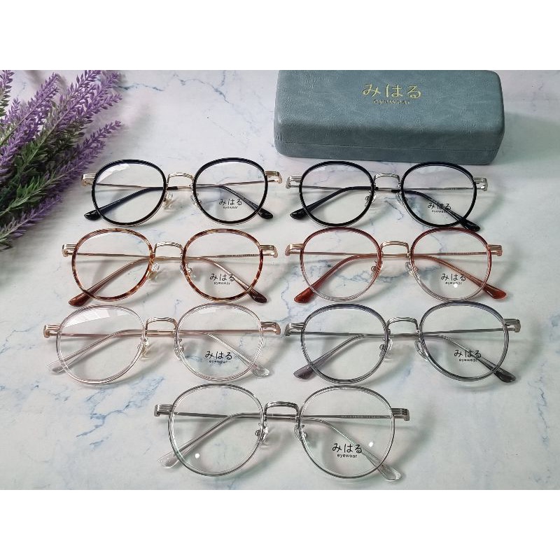 กรอบสายตาญี่ปุ่น みはる (Miharu) รุ่น M2016 พร้อมเลนส์ตัดแสงสีฟ้า 🎁 ส่งฟรี 🎁