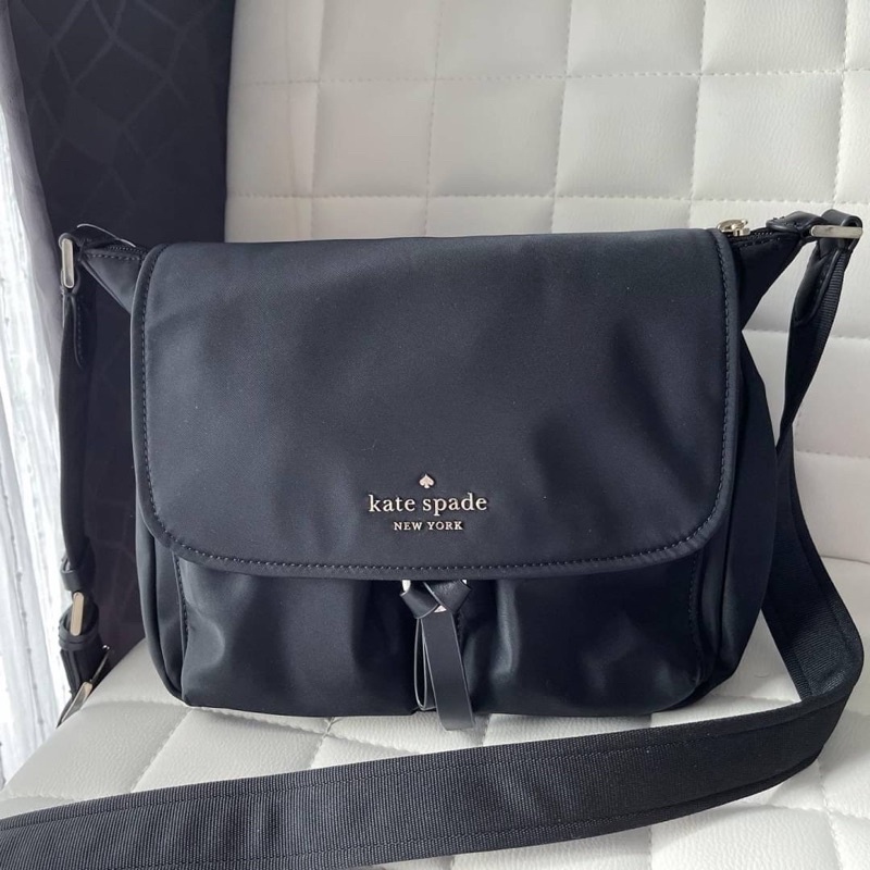 ผ่อน0%) กระเป๋าสะพายข้าง KATE SPADE Carley messenger black ผ้าไนล่อน สีดำ |  Shopee Thailand