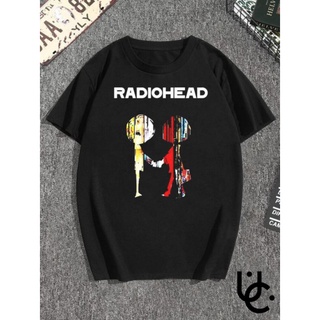 T-shirt เสื้อยืดผ้าฝ้าย พิมพ์ลายการ์ตูนอนิเมะ Radiohead วงดนตรี Word 30s โอเวอร์ไซซ์ สําหรับผู้ชาย และผู้หญิง S-5XL