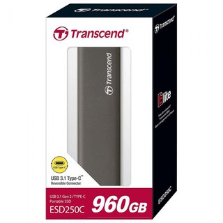 Transcend External SSD 960GB (R Max 1,050 MB/s / W Max 950 MB/s)รับประกัน 3 ปี.