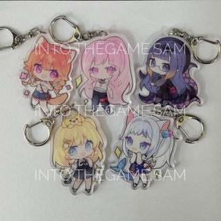 [พร้อมส่ง] พวงกุญแจ Hololive EN Vtuber Acrylic Keychain เป็น Fanmade