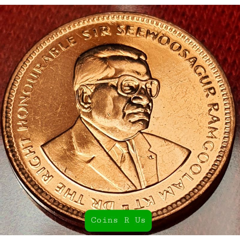 เหรียญต่างประเทศ มอริเชียส UNC ปี 1987 - 2017 ชนิด 5 Cents ขนาด 20 มม. น่าสะสม