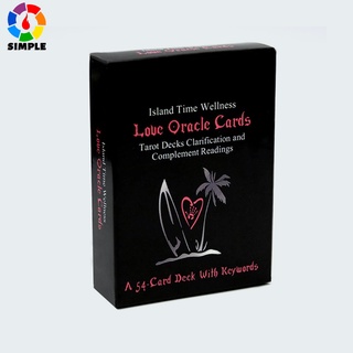 Island Time Wellness Love Oracle Cards Tarot Decks Clarification and Complement Readings Deck with Keywords Games