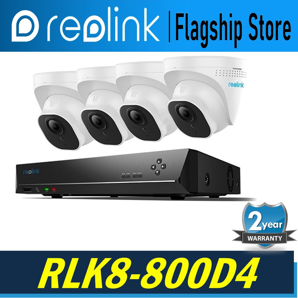 Reolink RLK8-800D4 8MP 4K NVR 8-Channel PoE กล้องรักษาความปลอดภัยระบบ NVR 4K Ultra HD - Redefines 24