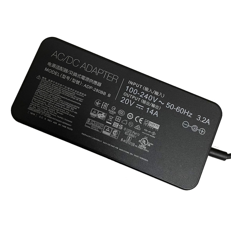 280W For ASUS 20V 14A  ADP-280BB B AC/DC Adapter For MSI Raider GE75 10SFS GE75-9SF Laptop Charger P