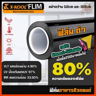 💥ตัดแบ่งขาย💥ฟิล์มติดกระจกบ้านฟิล์มดำ 80%   ฟิล์มอาคารฟิล์มกรองแสง ฟิล์มติดรถยนต์ ติดบ้าน ติดกระจก แบ่งขายเป็นเม