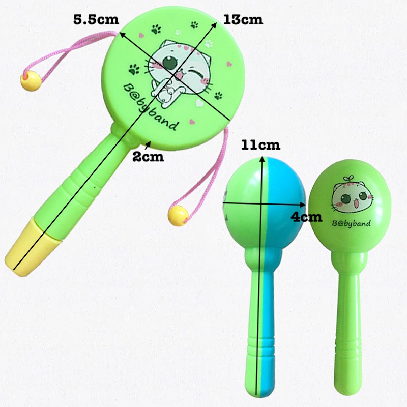 Baby Rattle Toy Set of 5 Music Instrument for Child Kid Drum Maracas ...