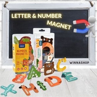 LETTER &amp; NUMBER MAGNET ตัวอักษรแม่เหล็กลายสัตว์และ ตัวเลขแม่เหล็กลายผักผลไม้