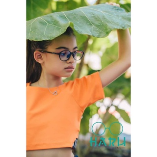 แว่นตาเด็ก แว่นกรองแสงสีฟ้ารุ่น  Haru Eyewear H-9 เลนส์แท้ 子メガネ