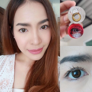 ⚡Pitchylens⚡Mini Virgin Brown💥คอนแทคเลนส์mini💥แถมฟรีตลับทุกคู่