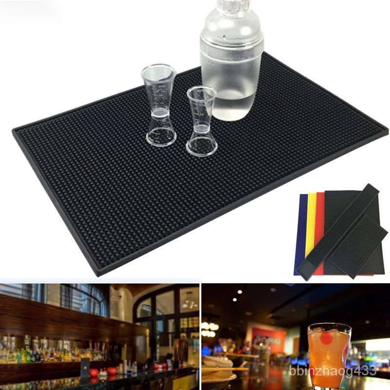 แผ่นรองบาร์ ที่รองแก้วกันลื่นและกันน้ำ รุ่นหนาพิเศษ bar mat อุปกรณ์เชคเกอร์