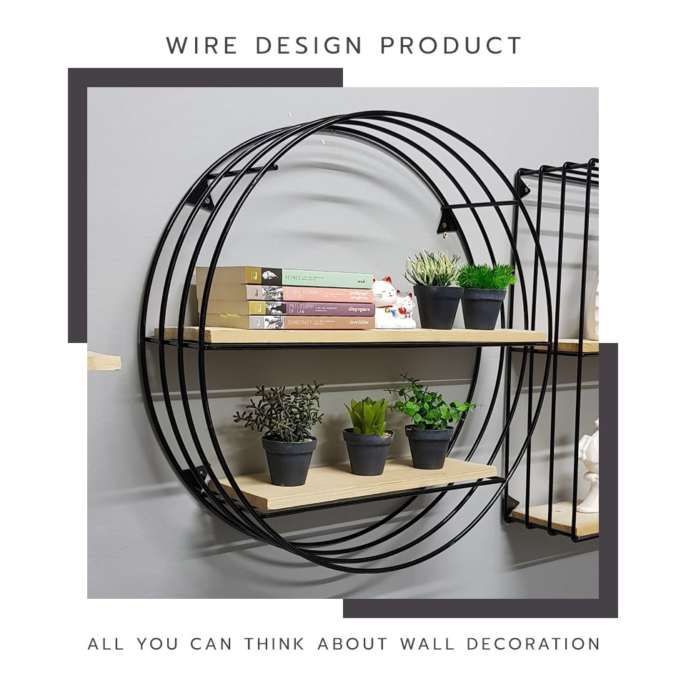 ชั้นติดผนังรุ่น Circle Black