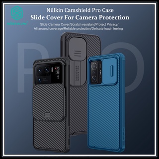 Nillkin เคสโทรศัพท์มือถือ สำหรับ Xiaomi Mi 13 Pro Lite / 12T 11T Pro / 12 Pro / 11 Lite 5G NE / Mi 11 Ultra 5G Camshield Pro กับ แบบสไลด์กันกล้อง TPU PC กันกระแทกหรูหราสีดำสีฟ้าแข็งโทรศัพท์ปก