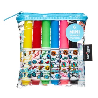 1 แถม 1 !! เซ็ทปากกามาร์กเกอร์กลิ่นหอม 6 แท่ง 6 สี Smiggle Mini Markers pen pack x6