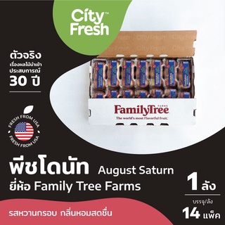 CityFresh (ยกลัง)พีชโดนัท Family Tree Farms Donut Peach จากอเมริกา ผลไม้นำเข้า