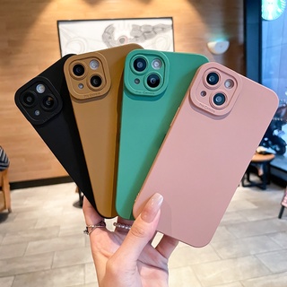 ตัวป้องกันเลนส์กล้อง ปลอก for iphone 11 12 13 Pro Max i11 i12 i13 i7 i8 SE 2022 2020 สีลูกกวาด ปกหลัง กันชนโทรศัพท์