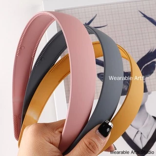 Wa084 25 มม.Matte Wide edge ที่คาดผมผม hoop เครื่องประดับผม