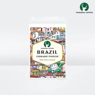 Pandora Coffee เมล็ดกาแฟ บราซิล Brazil Cerrado Finecup คั่วกลาง Medium Roast