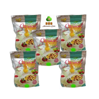 นิวทริเมท ธัญพืชกรอบผสม ผลไม้ 90 กรัม 5 ถุง Nutrimate Fruity Grainchy Cereal 90 grams 5 sachets