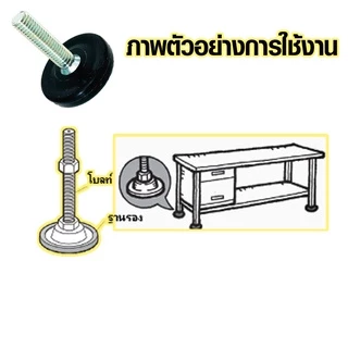 ขาปรับระดับ เก้าอี้ โต๊ะ ตัวปรับความสูง เฟอร์นิเจอร์ น็อตสแตนเลส ขาตั้งปรับระดับ ขาเฟอร์นิเจอร์ มีหลายขนาดให้เลือก