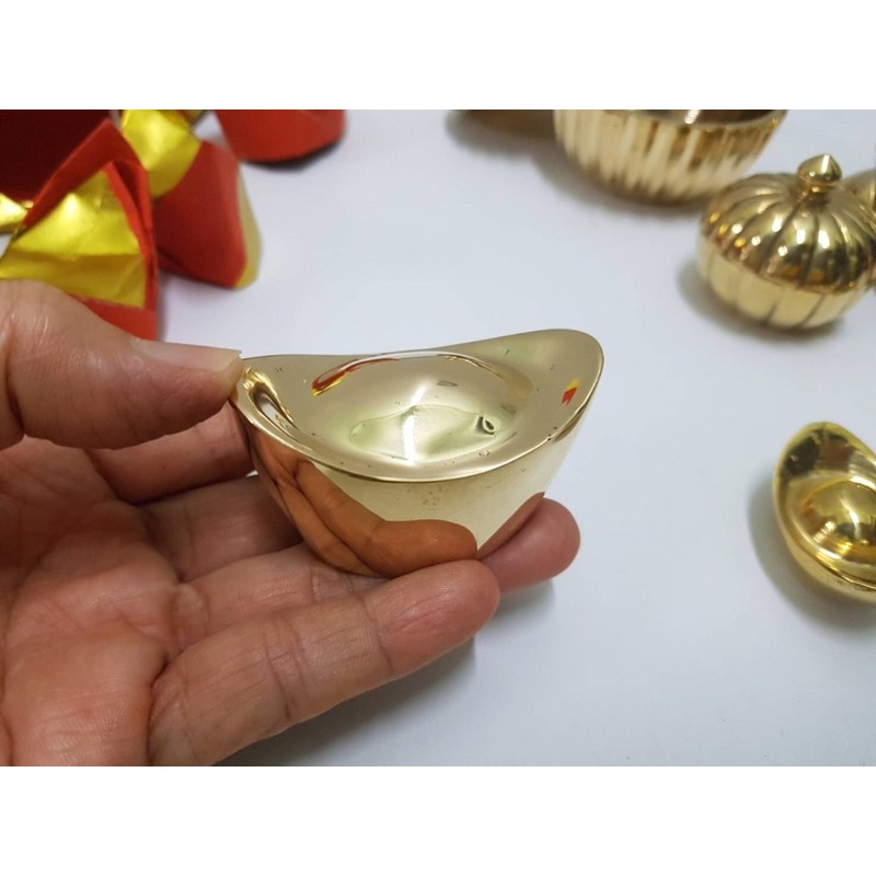 Brass byfa0 F1182 เงินจีนโบราณ (ก้อนใหญ่ในภาพ)หยวนเป่า รูปที่ 2