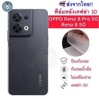 ฟิล์มหลัง Oppo Reno8 5G / 8Pro 5G ฟิล์มกันรอยเคฟล่า 3D ส่งจากไทย🇹🇭