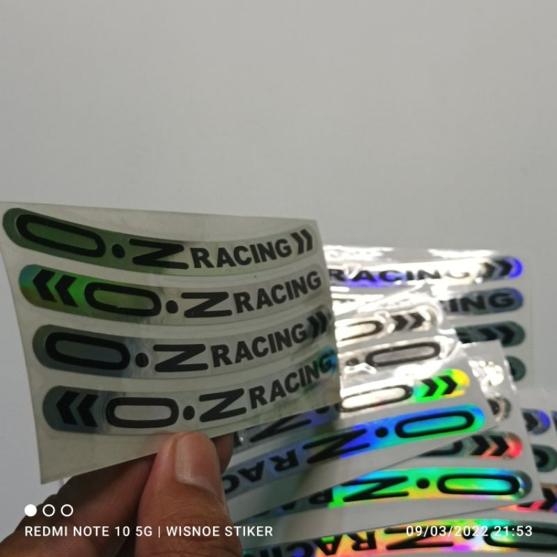 สติ๊กเกอร์ตัดเลเซอร์โครเมียม//velg/OZ RACING