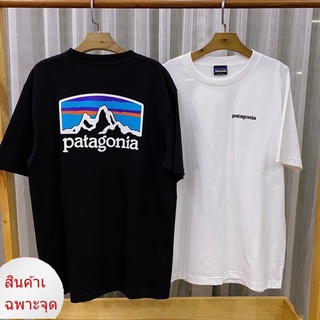 เสื้อยืดคอกลม แขนสั้น Pata gonia พาทาภูเขาขาว