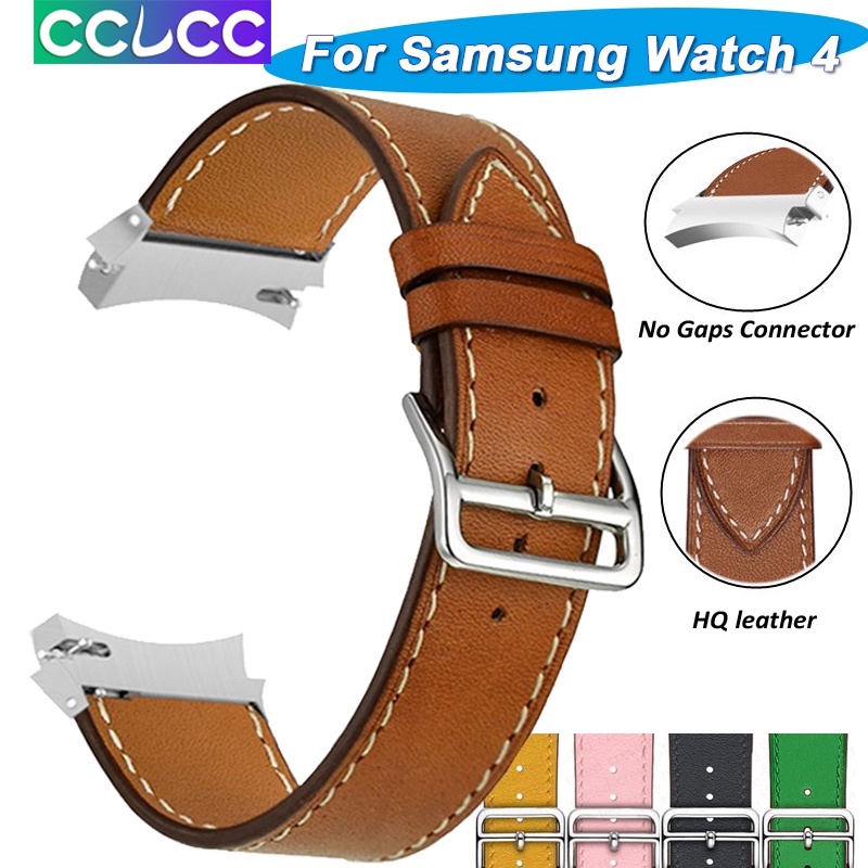 สายนาฬิกาข้อมือสมาร์ทวอทช์ สายหนัง ไม่มีรู สําหรับ Samsung Galaxy Watch 4 Classic 46 มม. 42 มม. 44 มม. 40 มม. Galaxy Watch 4 Band
