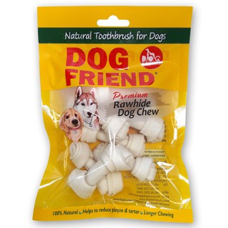 Dog Friend ขนมสุนัขกระดูกผูก 2.5"สีขาว 6ชิ้น(3 ซอง)