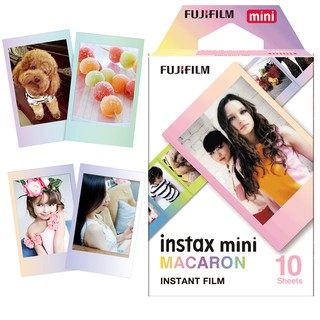 Fujifilm Mini Instax ฟิล์ม สีพาสเทล มาการอง 10 ชิ้น สำหรับกล้อง Fuji Instant 7s 8 9 11 40 70 90 Liplay SP-2 LINK