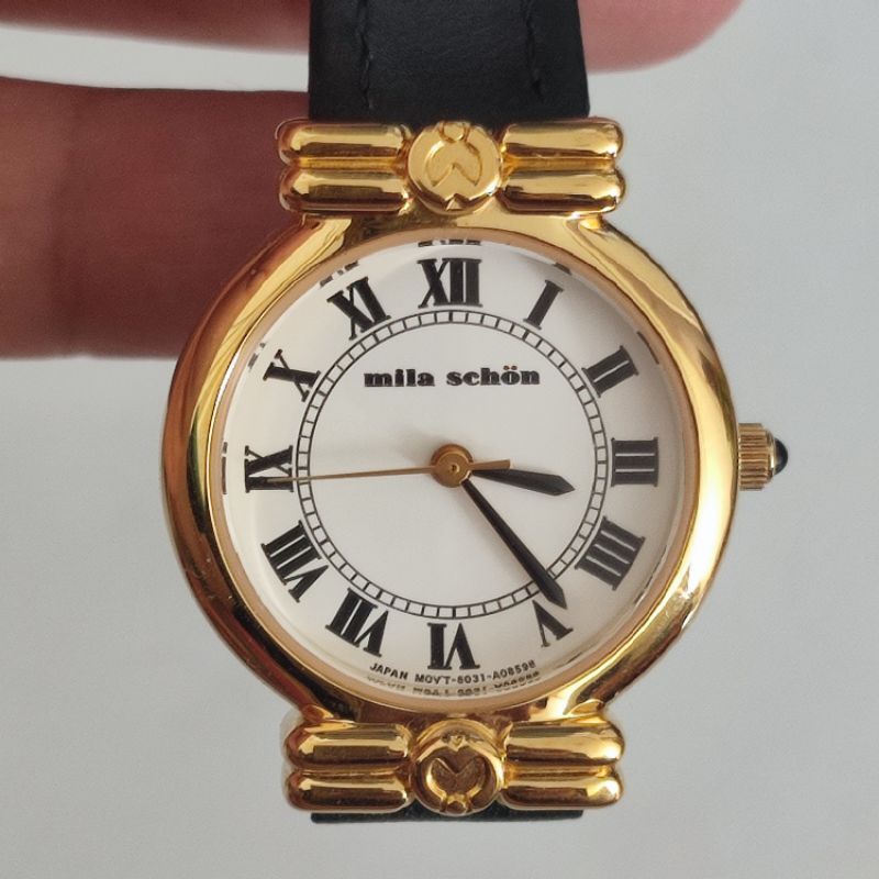 นาฬิกาของแท้มือสอง MILA SCHON BY CITIZEN WHITE DIAL JAPAN MADE LADY'S WATCH