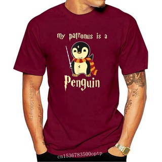 คอตต้อนคอกลมเสื้อยืดคอกลม แขนสั้น พิมพ์ลาย My Patronus is a Penguin เข้ากับทุกการแต่งกาย สําหรับผู้ชาย 752140S-5XL