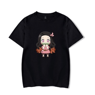 Demon Slayer Kimetsu No Yaiba เสื้อยืดผ้าฝ้าย พิมพ์ลาย สำหรับผู้ชาย และผู้หญิง ลวดลาย DS012A