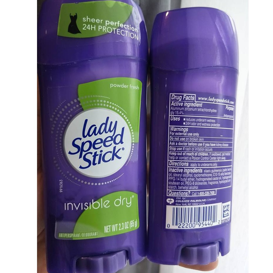 65 กรัม คละกลิ่น Lady Speed Stick by MENNEN Invisible Dry กลิ่น Powder