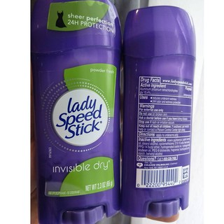 โรลออน ทารักแร้ เลดี้ จาก อเมริกา Lady Speed Stick  by MENNEN Invisible Dry ของแท้ ล็อตใหม่ หมดอายุ เดือน 6 ปี 2024