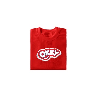 เสื้อยืด ลาย Okky Viral สีแดง สําหรับเด็กเล็ก